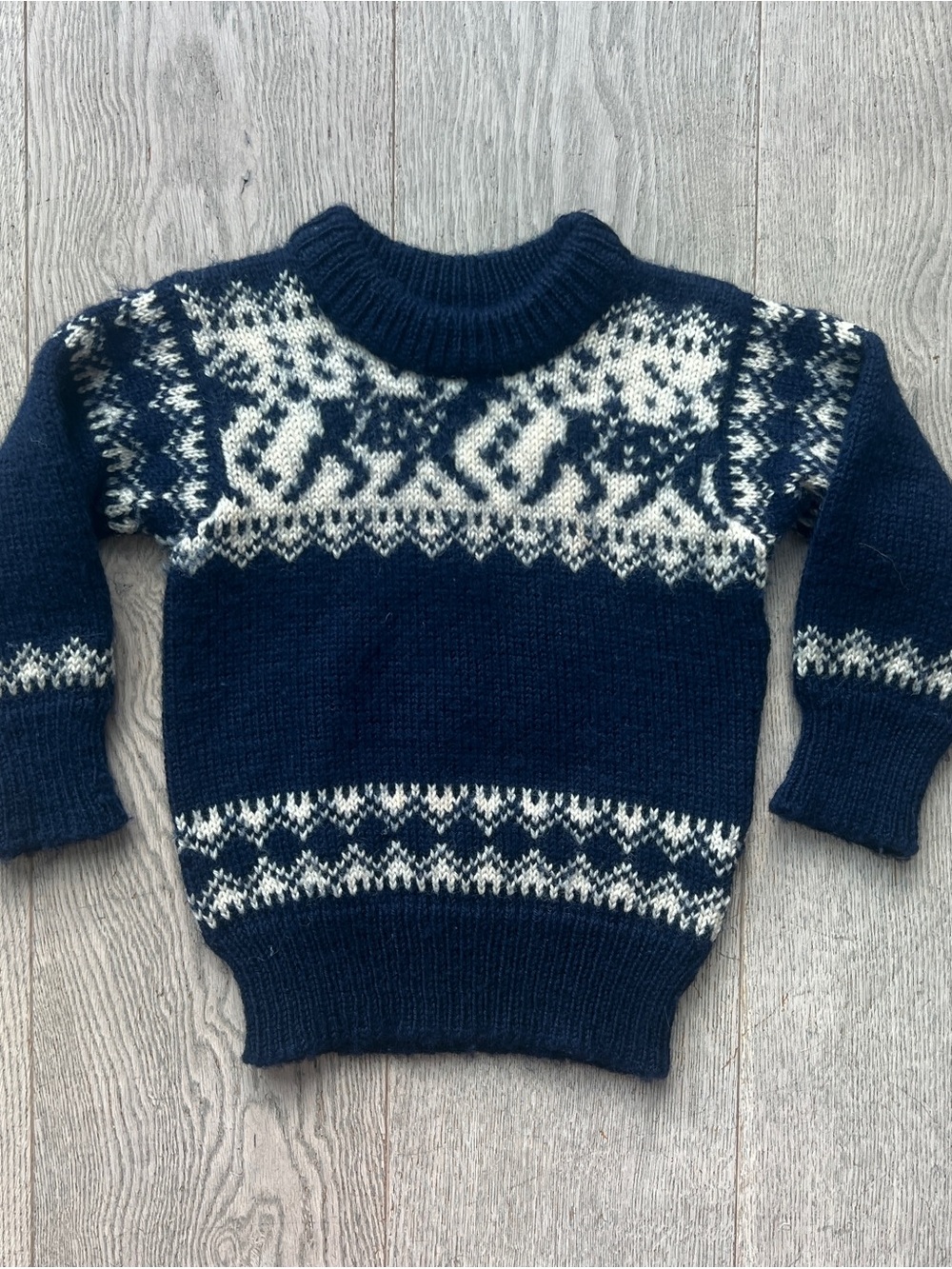 DALE of Norway Kids Size 4 Wool Nordic Knit Pullover Sweater